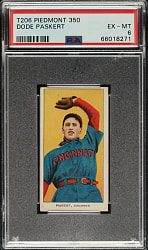 1909-1911 T206 White Border Dode Paskert PSA EX-MT 6