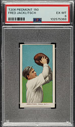 1909-1911 T206 White Border Fred Jacklitsch PSA EX-MT 6