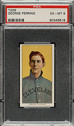 1909-1911 T206 White Border George Perring PSA EX-MT 6