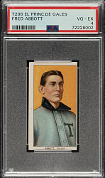 1909-1911 T206 White Border Fred Abbott PSA VG-EX 4 - El Principe De Gales Back