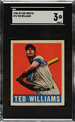 1948-1949 Leaf #76 Ted Williams SGC VG 3