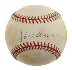 Hank Aaron Single-Signed Baseball - PSA/DNA