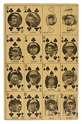 1927 W560 Playing Cards Uncut Sheet (16) Including Bottomley, Foxx, and Vance