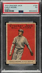 1914 E145 Cracker Jack #124 Earl Moore PSA POOR 1