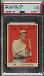 1915 E145 Cracker Jack #139 Ernest Oakes PSA GOOD 2