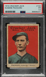 1914 E145 Cracker Jack #142 Eugene Packard PSA FAIR 1.5