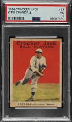 1914 E145 Cracker Jack #67 Otis Crandall PSA VG 3