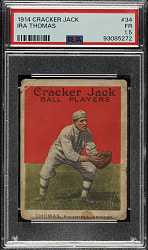 1914 E145 Cracker Jack #34 Ira Thomas PSA FAIR 1.5