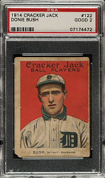 1914 E145 Cracker Jack #122 Donnie Bush PSA GOOD 2