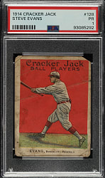 1914 E145 Cracker Jack #128 Steve Evans PSA POOR 1