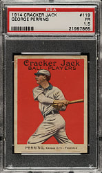 1914 E145 Cracker Jack #119 George Perring PSA FAIR 1.5