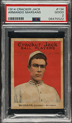 1914 E145 Cracker Jack #134 Armando Marsans PSA GOOD 2