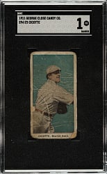 1911 E94 George Close Candy Ed Cicotte SGC POOR 1 - Blue Background