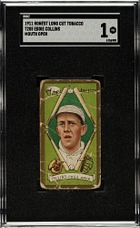 1911 T205 Gold Border Eddie Collins Mouth Open SGC POOR 1