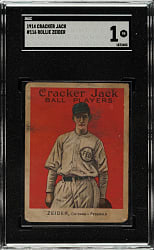1914 E145 Cracker Jack #116 Rollie Zeider SGC POOR 1
