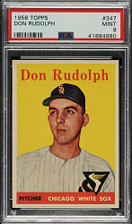 1958 Topps #347 Don Rudolph PSA MINT 9 - Highest Graded