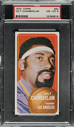 1970-1971 Topps Basketball #50 Wilt Chamberlain PSA NM-MT 8