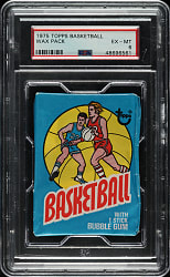 1975-1976 Topps Basketball Unopened Wax Pack PSA EX-MT 6
