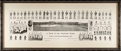 1913 Chicago Cubs "A Yard of the National Game" Team Panoramic Print with Johnny Evers and Roger Bresnahan