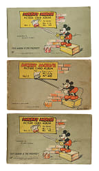 1935 R89 Gum, Inc. "Mickey Mouse" Bubble Gum Original Display Album Trio