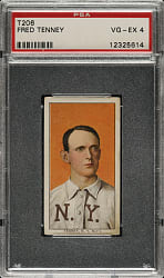 1909-1911 T206 White Border Fred Tenney PSA VG-EX 4 - Sovereign 350 Back