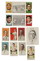 1910-Era Fred Tenney Type-Card Collection (10) Including E90-1, E103, T206, T202, and M116