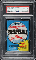 1980 Topps Unopened Wax Pack PSA NM-MT 8