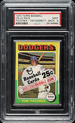 1975 Topps Unopened Cello Pack PSA MINT 9