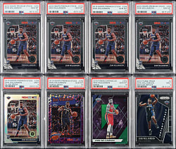 2019-2020 Panini Hoops, Panini Prizm and Panini Chronicles Basketball Zion Williamson Rookie PSA-Graded Collection (8)