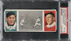 1912 T202 Hassan Triple Folder "Tenney Lands Safely" Raymond/Latham PSA VG-EX 4