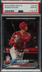 2018 Topps Update #US189 Shoehei Ohtani PSA GEM MINT 10