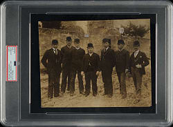 Circa 1910s Cleveland Spiders in 1891 with Cy Young Vintage Photograph PSA/DNA Type IV