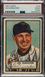 1952 Topps #315 Leo Durocher High Number PSA GOOD 2 (MK)
