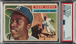 1956 Topps #31 Hank Aaron White Back PSA EX 5
