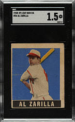1948-1949 Leaf #36 Al Zarilla Short Short Print SGC FAIR 1.5