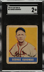 1948-1949 Leaf #81 George Kurowski Short Print SGC GOOD 2