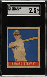 1948-1949 Leaf #104 Edward Stewart Short Print SGC GOOD+ 2.5