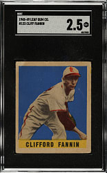 1948-1949 Leaf #123 Clifford Fannin Short Print SGC GOOD+ 2.5