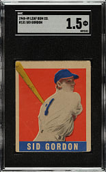 1948-1949 Leaf #131 Sid Gordon Short Print SGC FAIR 1.5