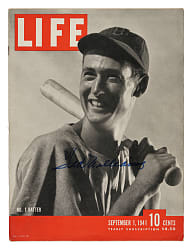 1941 Ted Williams Signed "Life" Magazine - JSA