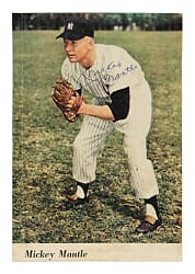 Mickey Mantle Signed Magazine Page - JSA