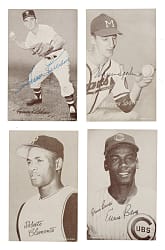 1962 Statistic Back Exhibits Collection (11) Including Seven Signed Cards