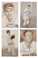 1962 Statistic Back Exhibits Collection (12) Including 11 Signed Cards