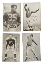 1948-1952 W468 Football Exhibits Collection (16) Including 4 Signed Cards