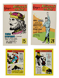 1962 and 1970 Dynamic Toy Co., Fleer, and Colonial Bread "Ripley's Believe It or Not" Complete Set Trio (3 Sets, 203 Cards) Plus Unopened Wax Pack