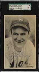 Signed 1936 R313 National Chicle "Fine Pen" Lefty Gomez - SGC/JSA