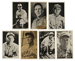 Signed 1936 R313 National Chicle "Fine Pen" and R314 Goudey "Wide Pen" Premiums Collection (7)