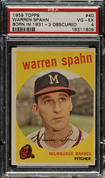 1959 Topps #40 Warren Spahn PSA VG-EX 4