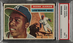 1956 Topps #31 Hank Aaron White Back PSA NM 7