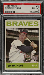 1964 Topps #35 Eddie Mathews PSA EX-MT 6